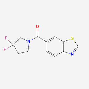 molecular formula C12H10F2N2OS B2524096 Benzo[d]thiazol-6-yl(3,3-difluoropyrrolidin-1-yl)methanone CAS No. 2034458-72-3