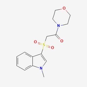 2-(1-Methylindol-3-yl)sulfonyl-1-morpholin-4-ylethanone