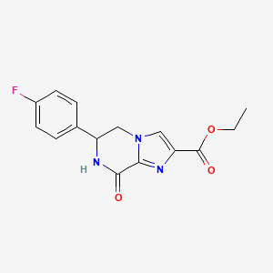 molecular formula C15H14FN3O3 B2524114 6-(4-氟苯基)-8-氧代-5,6,7,8-四氢咪唑并[1,2-a]哒嗪-2-羧酸乙酯 CAS No. 2058515-81-2