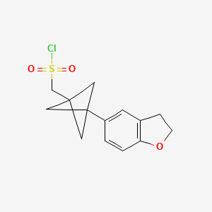 [3-(2,3-Dihydro-1-benzofuran-5-yl)-1-bicyclo[1.1.1]pentanyl]methanesulfonyl chloride