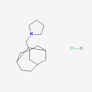 molecular formula C16H28ClN B2524128 1-(三环[4.3.1.1(3,8)]十一烷-1-基甲基)吡咯烷盐酸盐 CAS No. 1215759-06-0