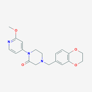 4-(2,3-Dihydro-1,4-benzodioxin-6-ylmethyl)-1-(2-methoxypyridin-4-yl)piperazin-2-one