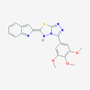 (6E)-6-indol-2-ylidene-3-(3,4,5-trimethoxyphenyl)-5H-[1,2,4]triazolo[3,4-b][1,3,4]thiadiazole