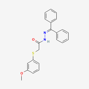molecular formula C22H20N2O2S B2524152 N'-(diphenylmethylene)-2-[(3-methoxyphenyl)sulfanyl]acetohydrazide CAS No. 341968-03-4
