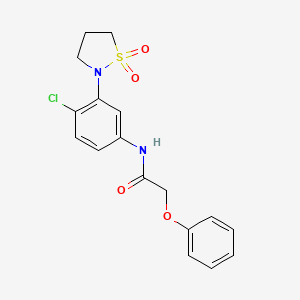 N-(4-chloro-3-(1,1-dioxidoisothiazolidin-2-yl)phenyl)-2-phenoxyacetamide