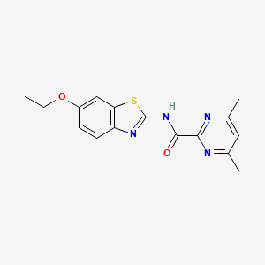 molecular formula C16H16N4O2S B2524170 N-(6-ethoxy-1,3-benzothiazol-2-yl)-4,6-dimethylpyrimidine-2-carboxamide CAS No. 2415622-15-8