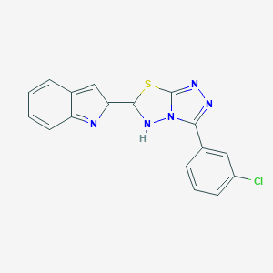 molecular formula C17H10ClN5S B252418 (6E)-3-(3-chlorophenyl)-6-indol-2-ylidene-5H-[1,2,4]triazolo[3,4-b][1,3,4]thiadiazole 