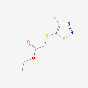 Ethyl 2-[(4-methyl-1,2,3-thiadiazol-5-yl)sulfanyl]acetate