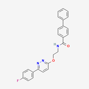 molecular formula C25H20FN3O2 B2524198 N-(2-((6-(4-fluorophényl)pyridazin-3-yl)oxy)éthyl)-[1,1'-biphényl]-4-carboxamide CAS No. 920249-12-3