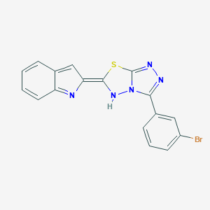 (6E)-3-(3-bromophenyl)-6-indol-2-ylidene-5H-[1,2,4]triazolo[3,4-b][1,3,4]thiadiazole