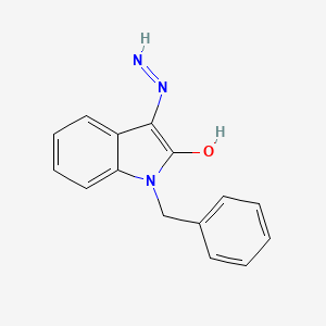 molecular formula C15H13N3O B2524200 1-Benzyl-3-hydrazono-1,3-dihydro-indol-2-one CAS No. 95060-80-3