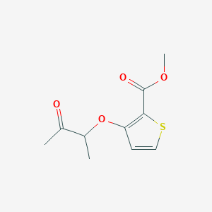 molecular formula C10H12O4S B2524202 3-(1-甲基-2-氧代丙氧基)-2-噻吩甲酸甲酯 CAS No. 339096-81-0