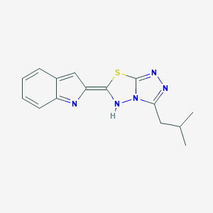 molecular formula C15H15N5S B252421 (6E)-6-indol-2-ylidene-3-(2-methylpropyl)-5H-[1,2,4]triazolo[3,4-b][1,3,4]thiadiazole 