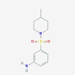 molecular formula C12H19ClN2O2S B2524211 3-(4-甲基哌啶-1-磺酰基)-苯胺 CAS No. 436091-54-2