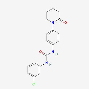 molecular formula C18H18ClN3O2 B2524220 1-(3-Chlorophenyl)-3-(4-(2-oxopiperidin-1-yl)phenyl)urea CAS No. 922865-01-8