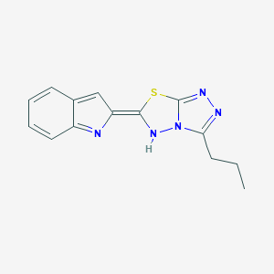 molecular formula C14H13N5S B252423 (6E)-6-indol-2-ylidene-3-propyl-5H-[1,2,4]triazolo[3,4-b][1,3,4]thiadiazole 