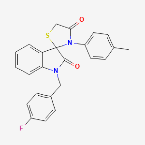 1-[(4-Fluorophenyl)methyl]-3'-(4-methylphenyl)-1,2-dihydrospiro[indole-3,2'-[1,3]thiazolidine]-2,4'-dione
