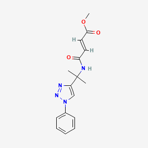 Methyl (E)-4-oxo-4-[2-(1-phenyltriazol-4-yl)propan-2-ylamino]but-2-enoate