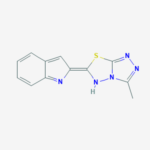 molecular formula C12H9N5S B252424 (6E)-6-indol-2-ylidene-3-methyl-5H-[1,2,4]triazolo[3,4-b][1,3,4]thiadiazole 