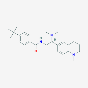 molecular formula C25H35N3O B2524244 4-(叔丁基)-N-(2-(二甲基氨基)-2-(1-甲基-1,2,3,4-四氢喹啉-6-基)乙基)苯甲酰胺 CAS No. 922112-36-5