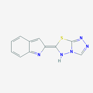 molecular formula C11H7N5S B252425 (6E)-6-indol-2-ylidene-5H-[1,2,4]triazolo[3,4-b][1,3,4]thiadiazole 