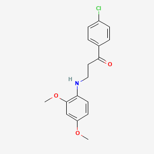 molecular formula C17H18ClNO3 B2524250 1-(4-氯苯基)-3-(2,4-二甲氧基苯胺基)丙酮 CAS No. 477318-99-3