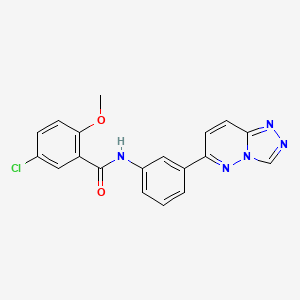 molecular formula C19H14ClN5O2 B2524262 5-chloro-2-methoxy-N-[3-([1,2,4]triazolo[4,3-b]pyridazin-6-yl)phenyl]benzamide CAS No. 891113-86-3