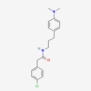 B2524263 2-(4-chlorophenyl)-N-(3-(4-(dimethylamino)phenyl)propyl)acetamide CAS No. 953383-28-3