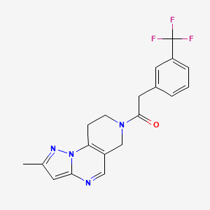 1-(2-methyl-8,9-dihydropyrazolo[1,5-a]pyrido[3,4-e]pyrimidin-7(6H)-yl)-2-(3-(trifluoromethyl)phenyl)ethanone