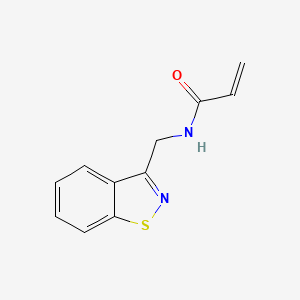 molecular formula C11H10N2OS B2524272 N-(1,2-Benzothiazol-3-ylmethyl)prop-2-enamide CAS No. 2176573-65-0