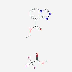 molecular formula C11H10F3N3O4 B2524279 Ethyl [1,2,4]triazolo[4,3-a]pyridine-8-carboxylate 2,2,2-trifluoroacetate CAS No. 2204092-01-1