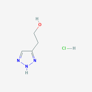 molecular formula C4H8ClN3O B2524284 2-(1H-1,2,3-triazol-4-yl)ethan-1-ol hydrochloride CAS No. 2138388-61-9