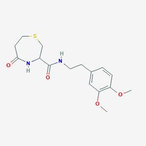 molecular formula C16H22N2O4S B2524295 N-[2-(3,4-二甲氧基苯基)乙基]-5-氧代-1,4-噻嗪-3-甲酰胺 CAS No. 1396624-84-2