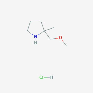 molecular formula C7H14ClNO B2524309 5-(甲氧基甲基)-5-甲基-1,2-二氢吡咯;盐酸盐 CAS No. 2551118-03-5