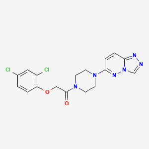 molecular formula C17H16Cl2N6O2 B2524322 1-(4-([1,2,4]三唑并[4,3-b]嘧啶嗪-6-基)哌嗪-1-基)-2-(2,4-二氯苯氧基)乙酮 CAS No. 1203253-92-2