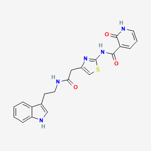 molecular formula C21H19N5O3S B2524329 N-(4-(2-((2-(1H-Indol-3-yl)ethyl)amino)-2-oxoethyl)thiazol-2-yl)-2-oxo-1,2-dihydropyridin-3-carboxamid CAS No. 952991-73-0