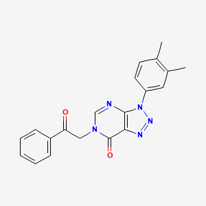 molecular formula C20H17N5O2 B2524330 3-(3,4-Dimethylphenyl)-6-phenacyltriazolo[4,5-d]pyrimidin-7-one CAS No. 888422-32-0