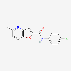 molecular formula C15H11ClN2O2 B2524335 N-(4-氯苯基)-5-甲基呋并[3,2-b]吡啶-2-甲酰胺 CAS No. 941881-27-2