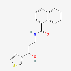 molecular formula C18H17NO2S B2524337 N-(3-羟基-3-(噻吩-3-基)丙基)-1-萘酰胺 CAS No. 2034516-92-0