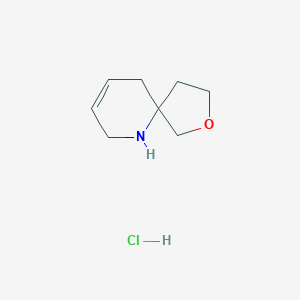 molecular formula C8H14ClNO B2524340 2-Oxa-6-azaspiro[4.5]dec-8-ene hydrochloride CAS No. 2171998-30-2
