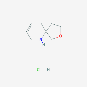 molecular formula C8H14ClNO B2524340 2-Oxa-6-azaspiro[4.5]dec-8-ene clorhidrato CAS No. 2171998-30-2