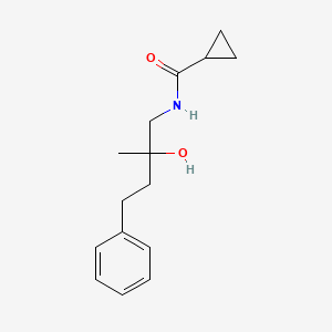 molecular formula C15H21NO2 B2524349 N-(2-羟基-2-甲基-4-苯基丁基)环丙烷甲酰胺 CAS No. 1286713-64-1