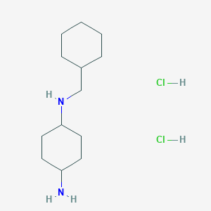 molecular formula C13H28Cl2N2 B2524350 (1R*,4R*)-N1-(Cyclohexylmethyl)cyclohexane-1,4-diamine dihydrochloride CAS No. 1286265-56-2