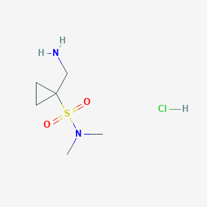molecular formula C6H15ClN2O2S B2524354 1-(氨基甲基)-N,N-二甲基环丙烷-1-磺酰胺盐酸盐 CAS No. 2094319-46-5