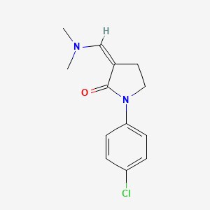 molecular formula C13H15ClN2O B2524366 1-(4-Chlorophenyl)-3-[(dimethylamino)methylene]-2-pyrrolidinone CAS No. 339020-56-3
