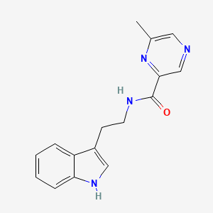 molecular formula C16H16N4O B2524372 N-[2-(1H-Indol-3-yl)ethyl]-6-methylpyrazine-2-carboxamide CAS No. 2415511-46-3
