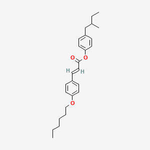 molecular formula C26H34O3 B2524382 4-(2-甲基丁基)苯基(E)-3-[4-(己氧基)苯基]-2-丙烯酸酯 CAS No. 477860-02-9