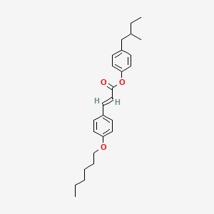 molecular formula C26H34O3 B2524382 4-(2-甲基丁基)苯基 (2E)-3-[4-(己氧基)苯基]丙-2-烯酸酯 CAS No. 477860-02-9