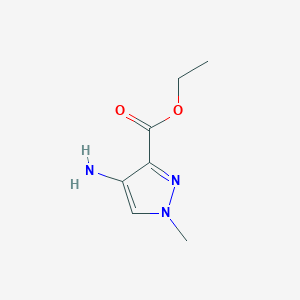 molecular formula C7H11N3O2 B2524396 ethyl 4-amino-1-methyl-1H-pyrazole-3-carboxylate CAS No. 1228552-85-9; 1431964-15-6