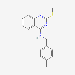 molecular formula C17H17N3S B2524397 N-(4-methylbenzyl)-2-(methylsulfanyl)-4-quinazolinamine CAS No. 866137-91-9